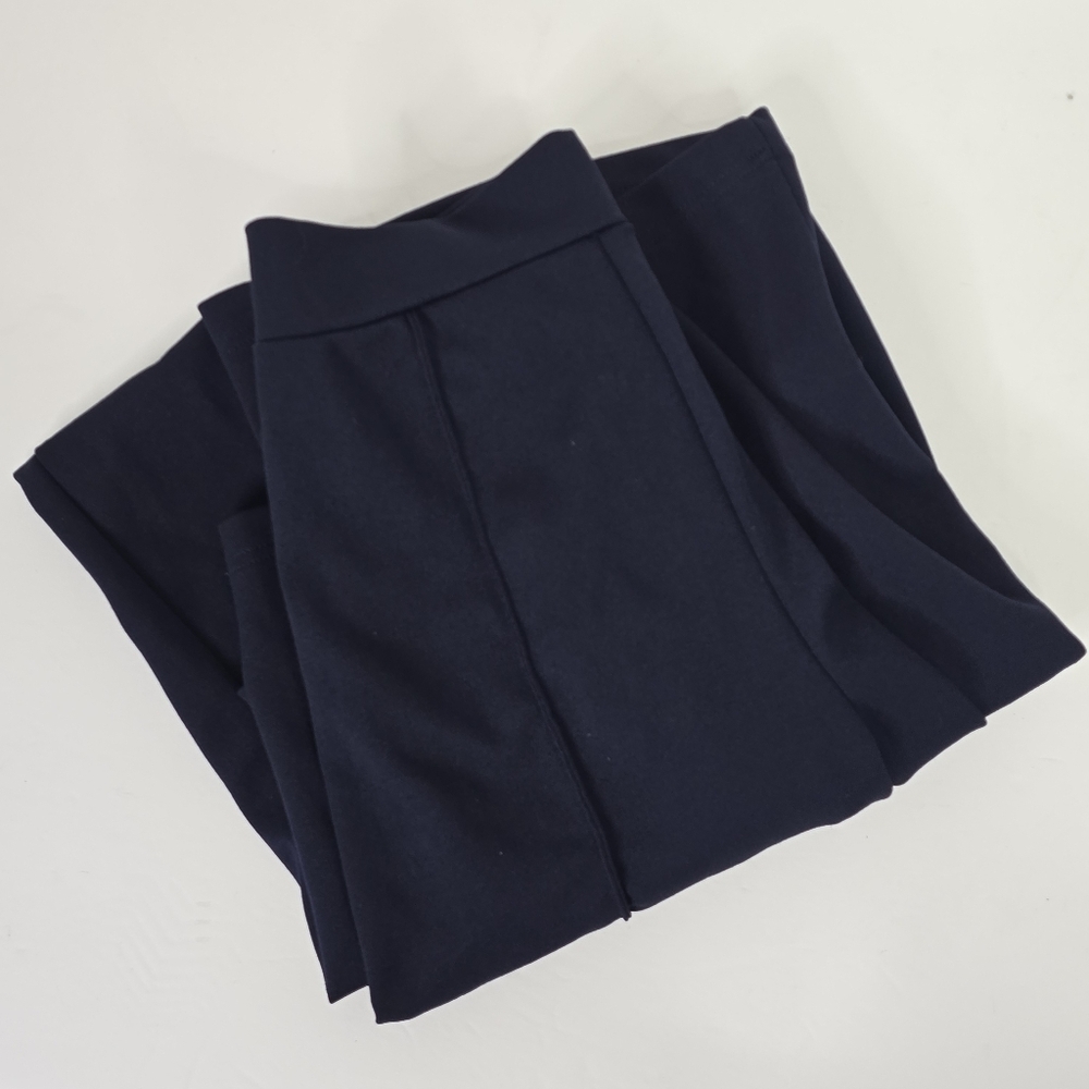 Navy Blue Highwaist Pintuck Seam Front Dress Pants - Picture 6 of 6